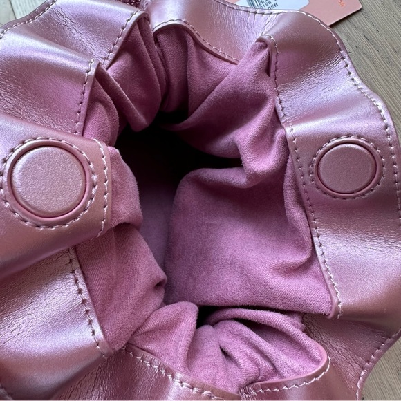 🆕 Cult Gaia Slouchy Pink Mini Crystal Embellished Shoulder Bag - Picture 8 of 17